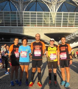 Inês, Vitorina, João, Carla e Ângela entre 5000 na Meia Rock&Roll.